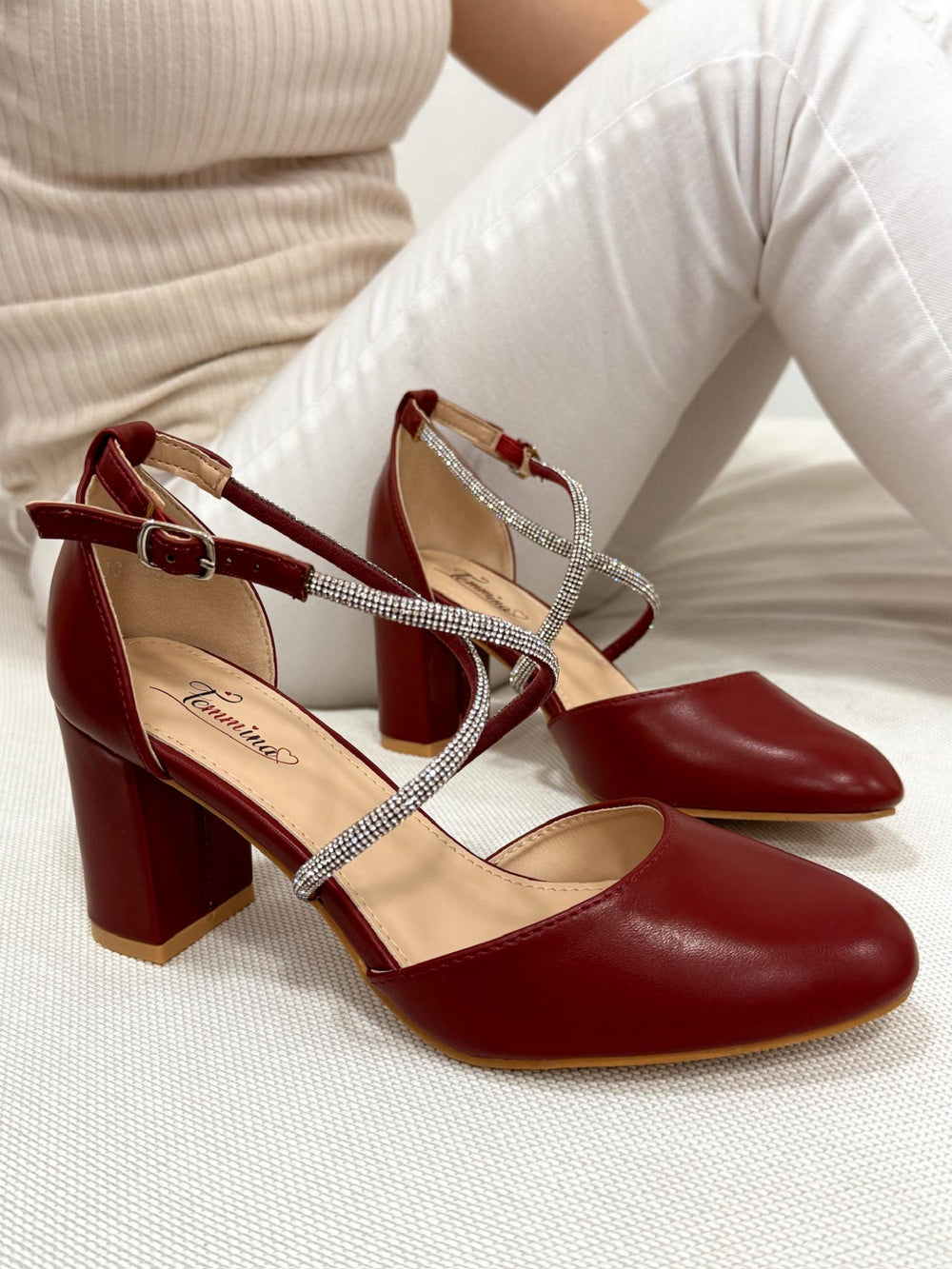 Damensandalen G226 – WEINROT