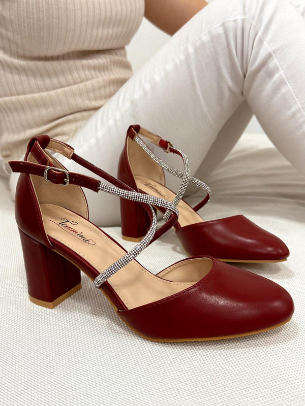 Women sandals G226 - WINE RED