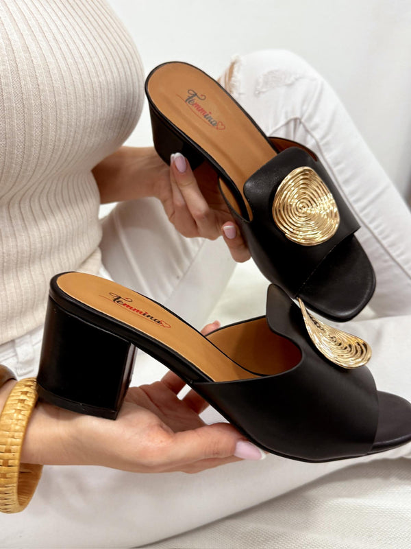 Women Slippers and Mules G235 - BLACK