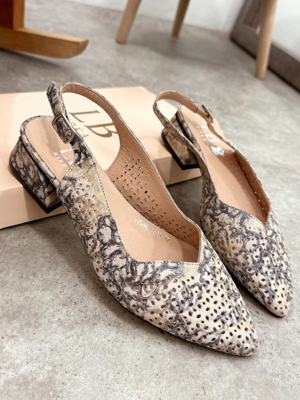 Leather sandals G136 - BEIGE
