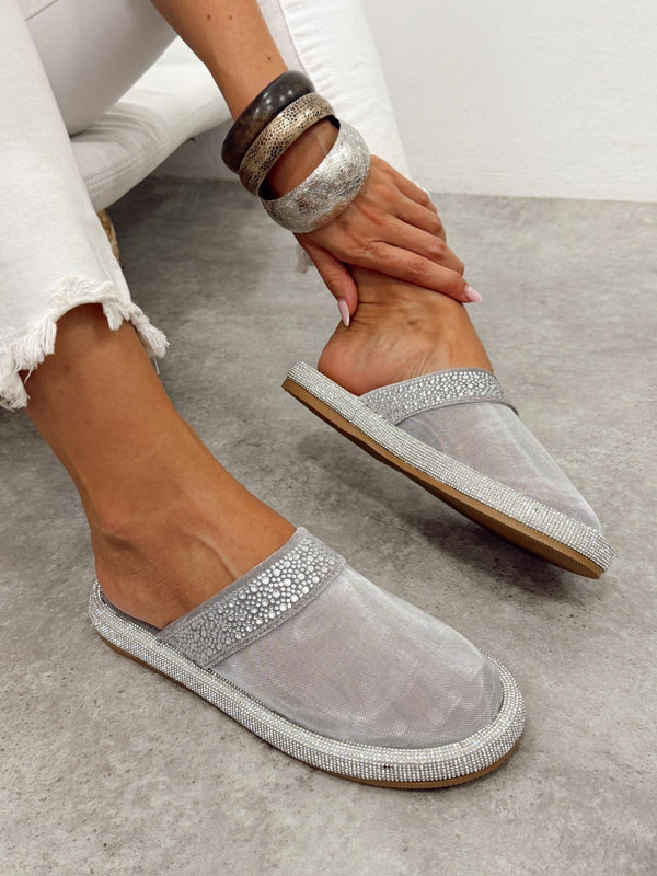Women Slippers and Mules G483 - SILVER