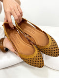 Leather sandals G201 - OCHRE