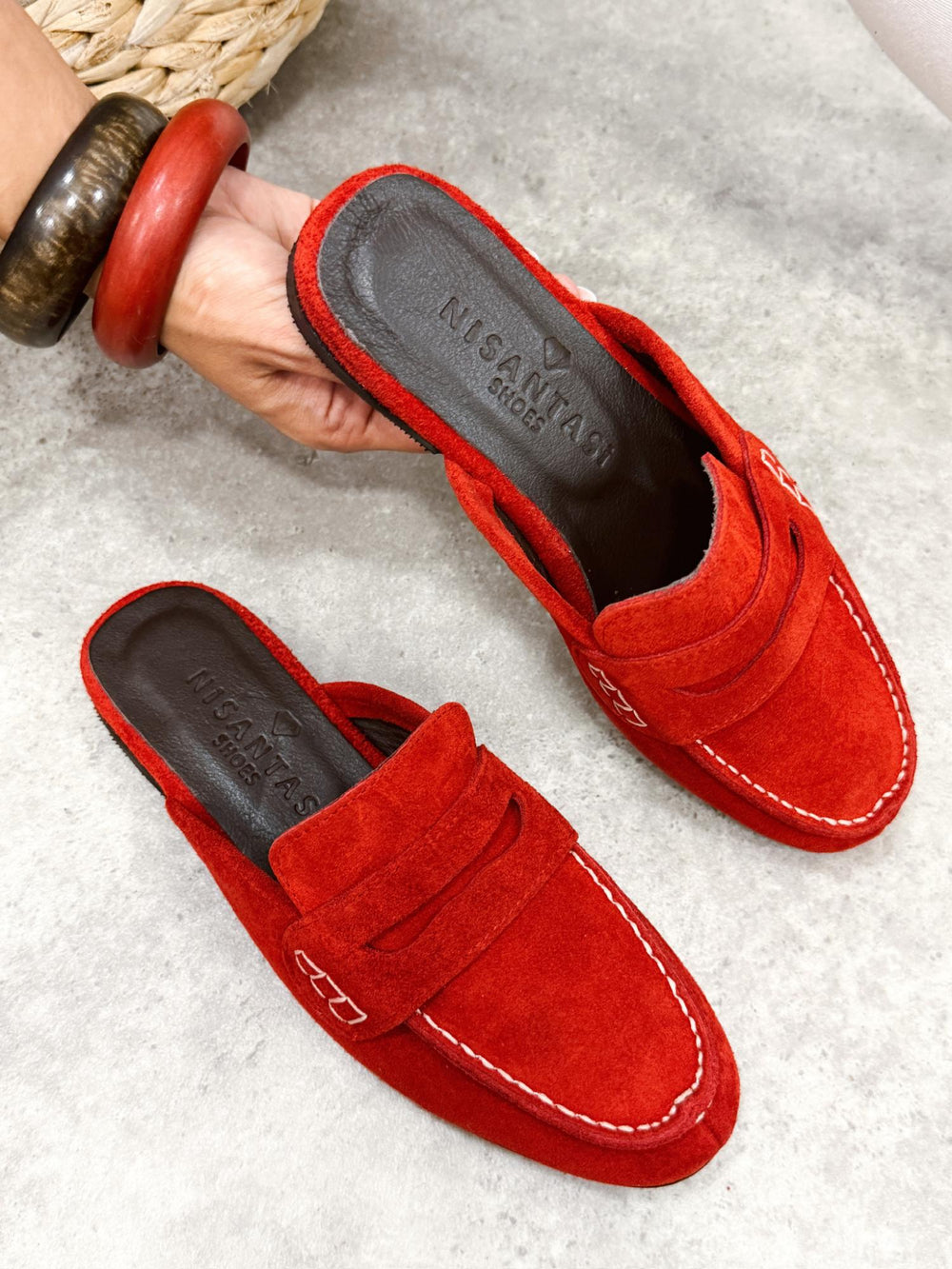 Lederhausschuhe G365 - ROT