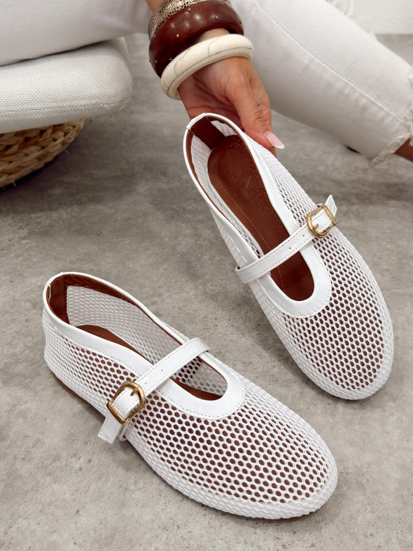 Women flats G505 - WHITE