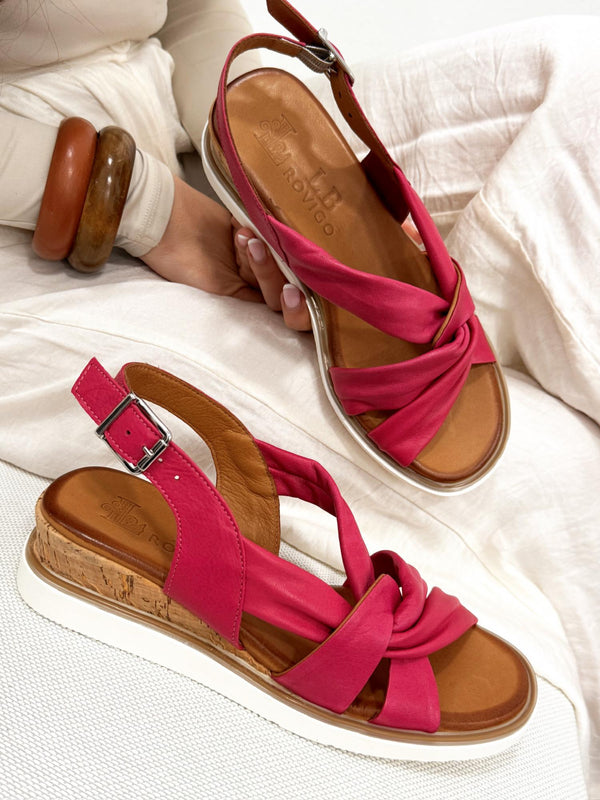 Leather sandals G170 - PINK
