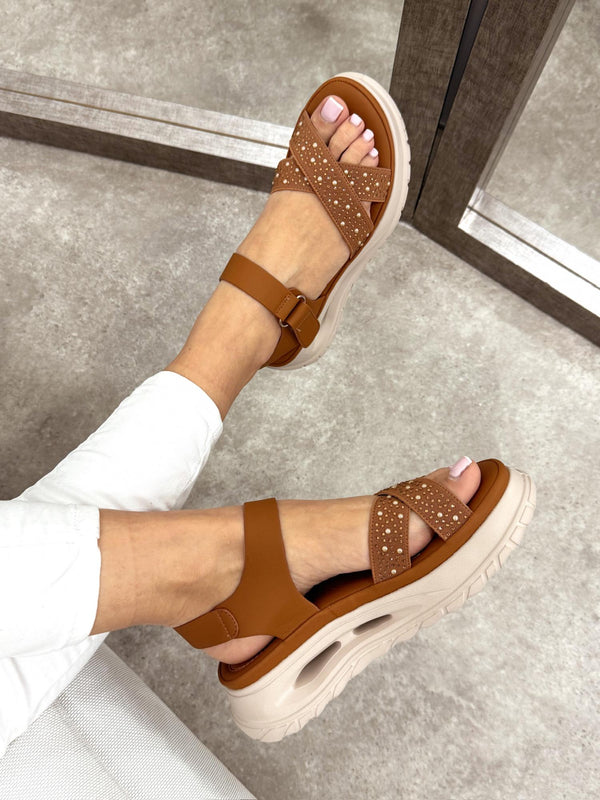 Women sandals G092 - CAMEL