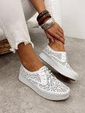 Leder-Sneaker G449 - WEISS
