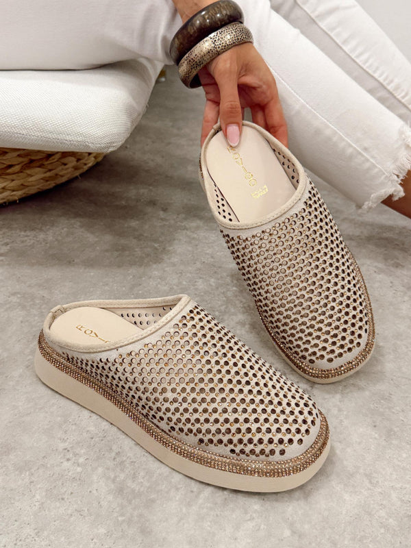 Women Slippers and Mules G485 - BEIGE