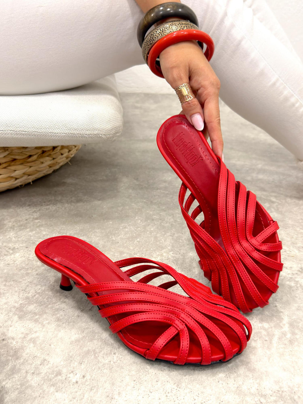 Damen Pantoletten & Mules G515 – ROT