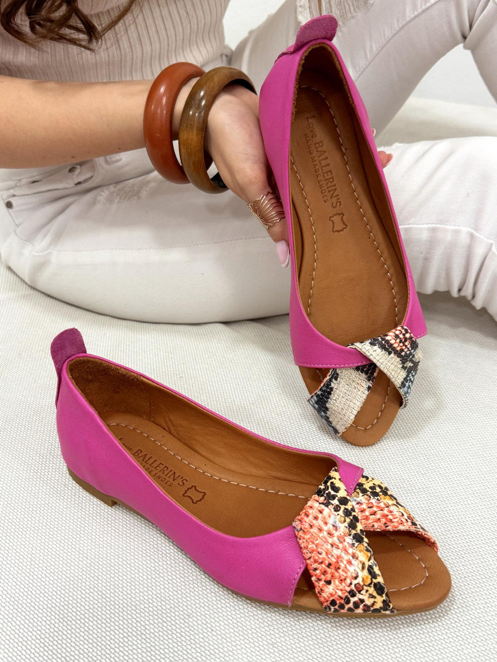 Sandale din piele G200 - PINK