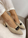 Sandale din piele G137 - BEJ