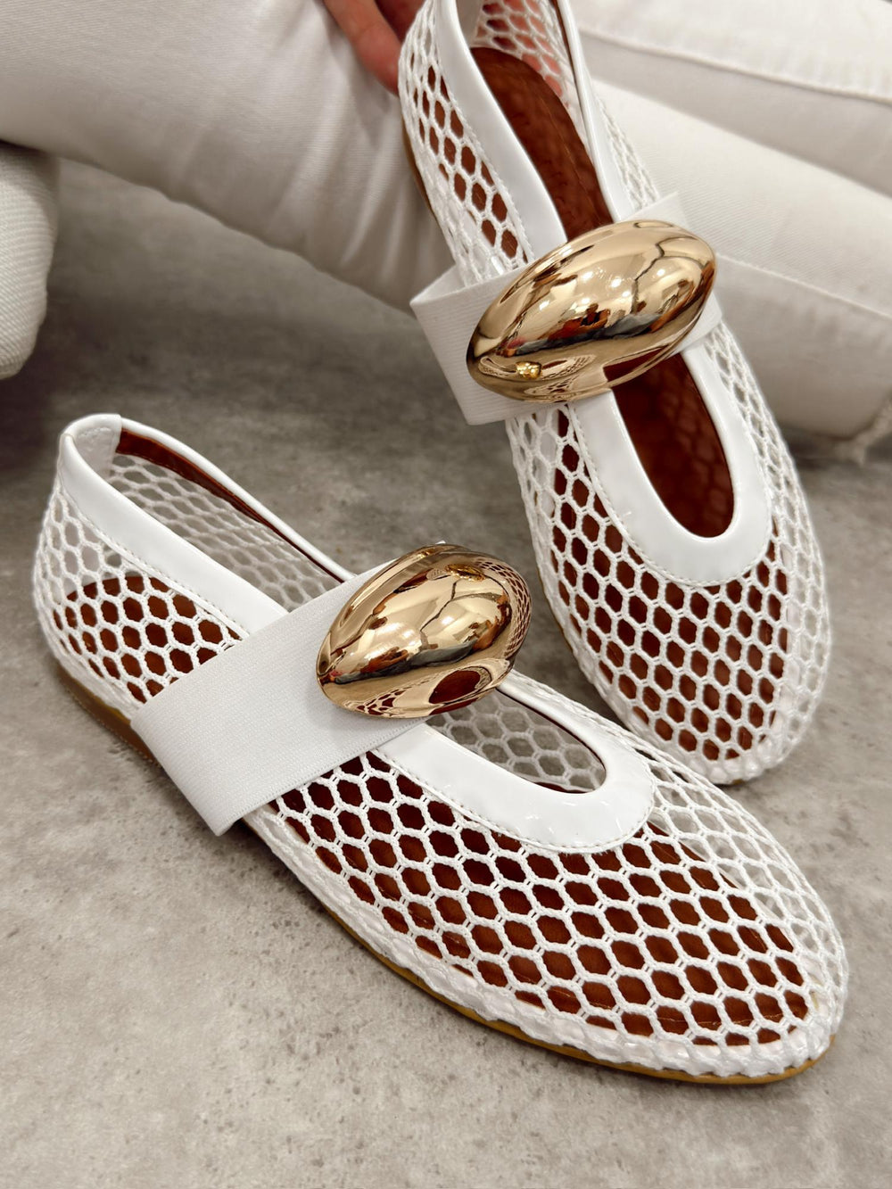 Women flats G512 - WHITE