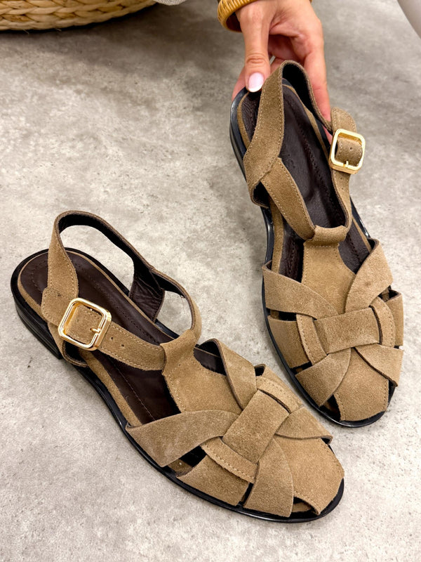 Leather sandals G430 - BEIGE