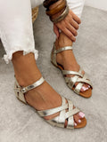 Leather sandals G472 - GOLD