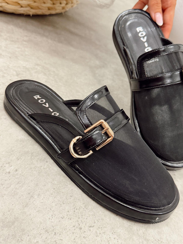 Women Slippers and Mules G484 - BLACK