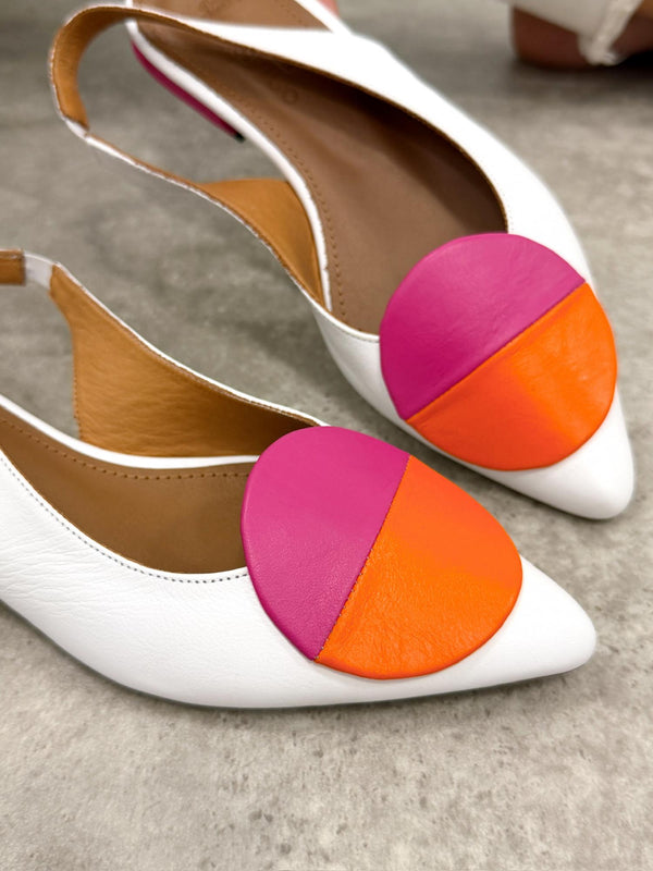Leather sandals G391 - WHITE