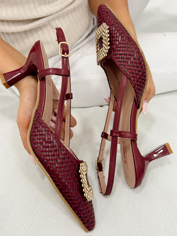 Women sandals G340 - WINE RED