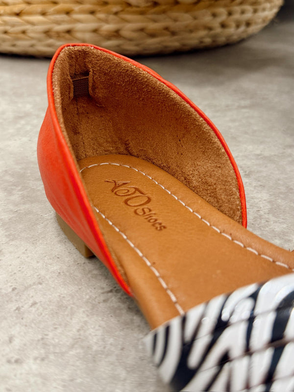 Leather sandals G473 - RED