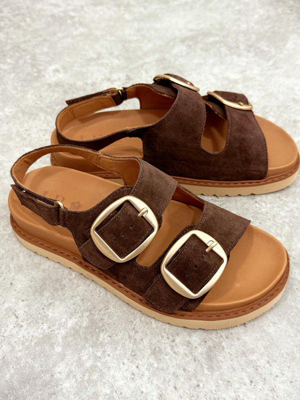 Leather sandals G133 - BROWN