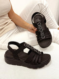 Women sandals G093 - BLACK