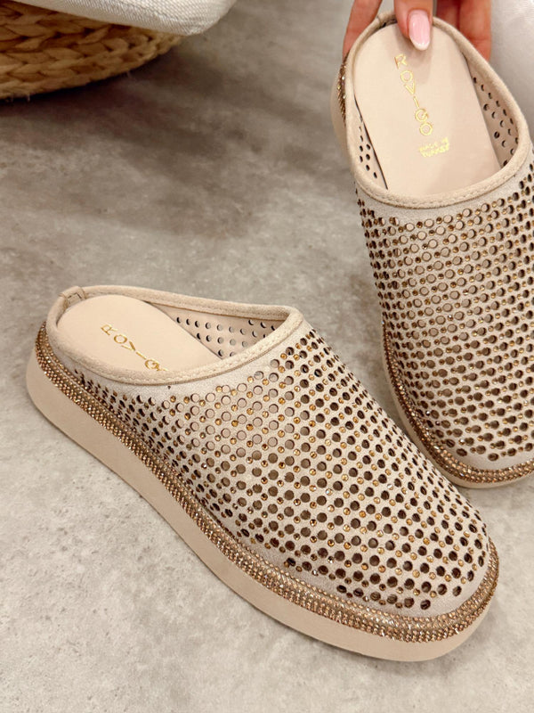 Women Slippers and Mules G485 - BEIGE