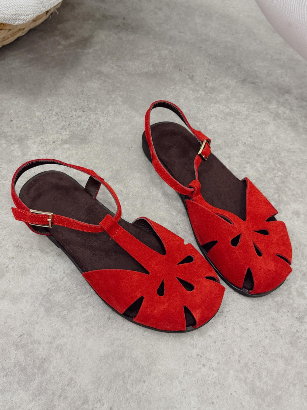 Ledersandalen G368 - ROT
