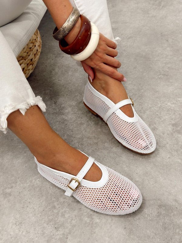 Women flats G505 - WHITE