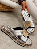 Damen Pantoletten und Mules G489 - SILBER