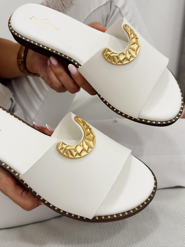 Women Slippers and Mules G330 - WHITE