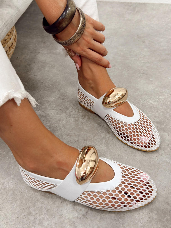 Women flats G512 - WHITE