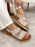 Ledersandalen G133 - GRAU