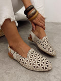 Leather sandals G461 - BEIGE
