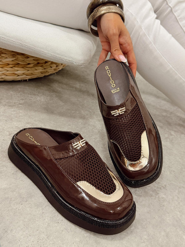 Women Slippers and Mules G486 - BROWN