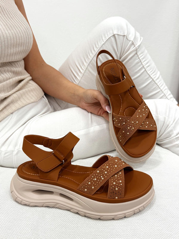 Women sandals G092 - CAMEL