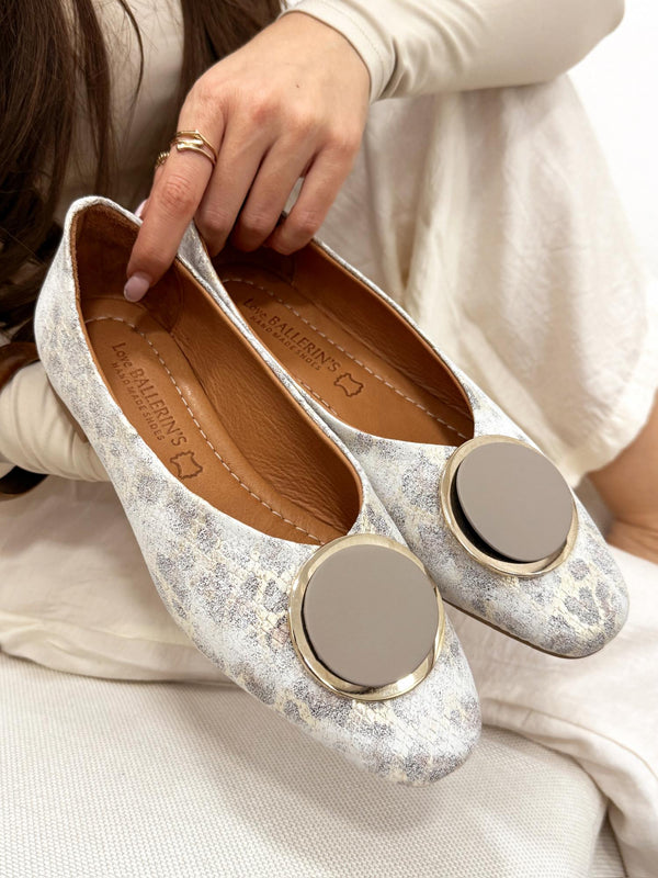 Leather ballet flats G184 - LIGHT BEIGE