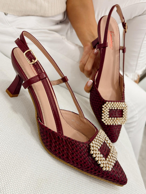Women sandals G340 - WINE RED