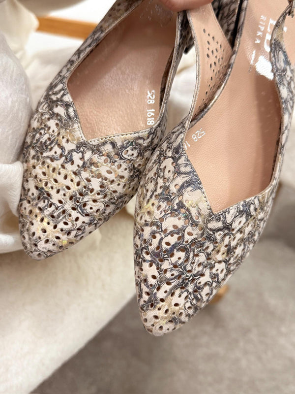 Leather sandals G136 - BEIGE