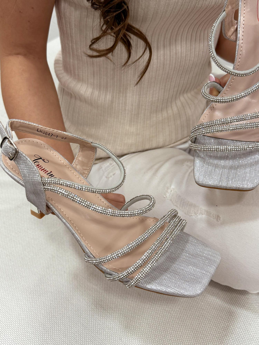 Damensandalen G228 - SILBER