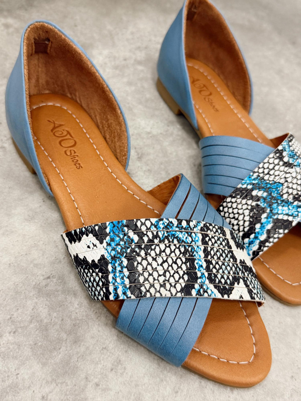 Ledersandalen G473 - BLAU