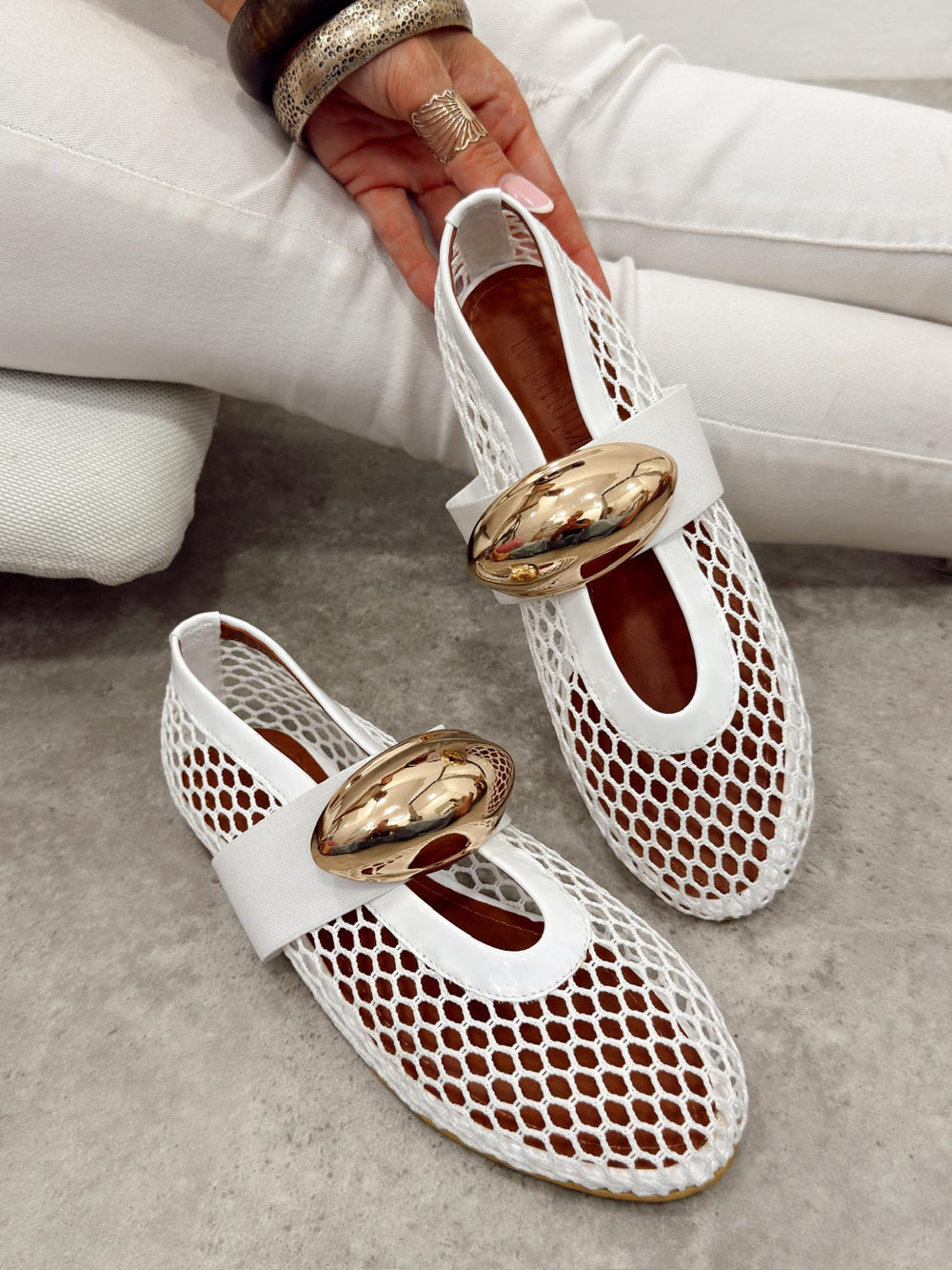 Women flats G512 - WHITE