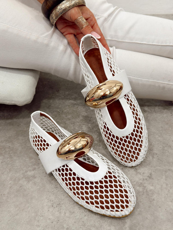 Women flats G512 - WHITE
