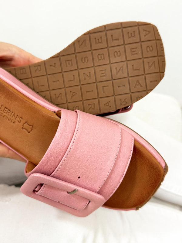 Leather slippers G207 - ROSE