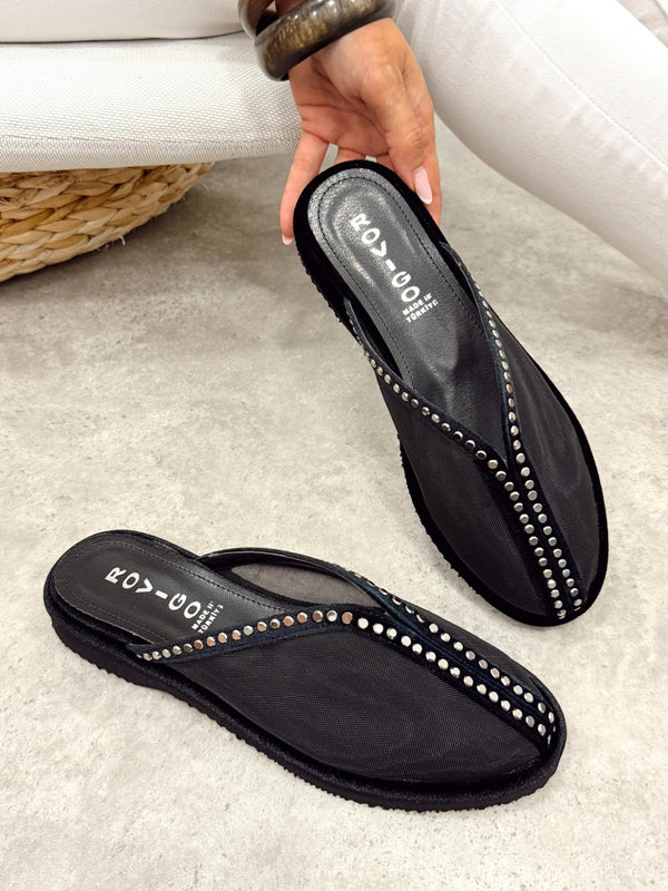 Women Slippers and Mules G482 - BLACK