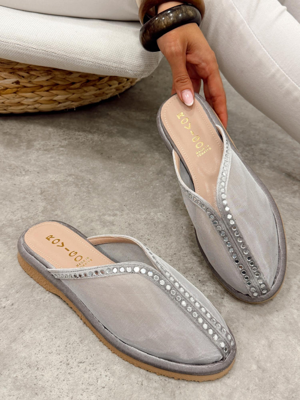 Women Slippers and Mules G482 - SILVER