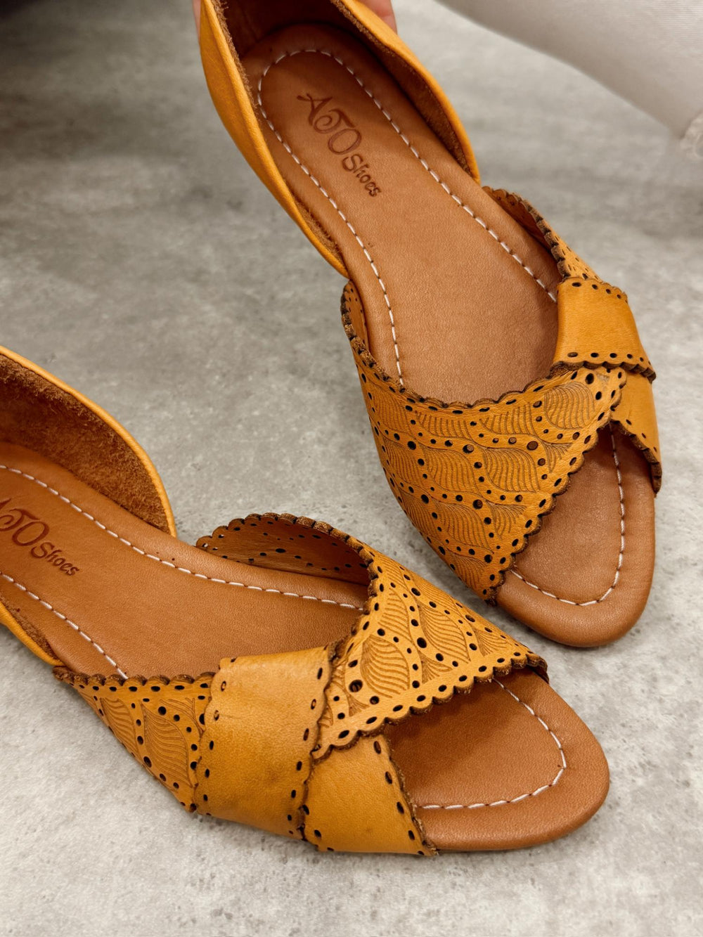 Ledersandalen G474 - ORANGE
