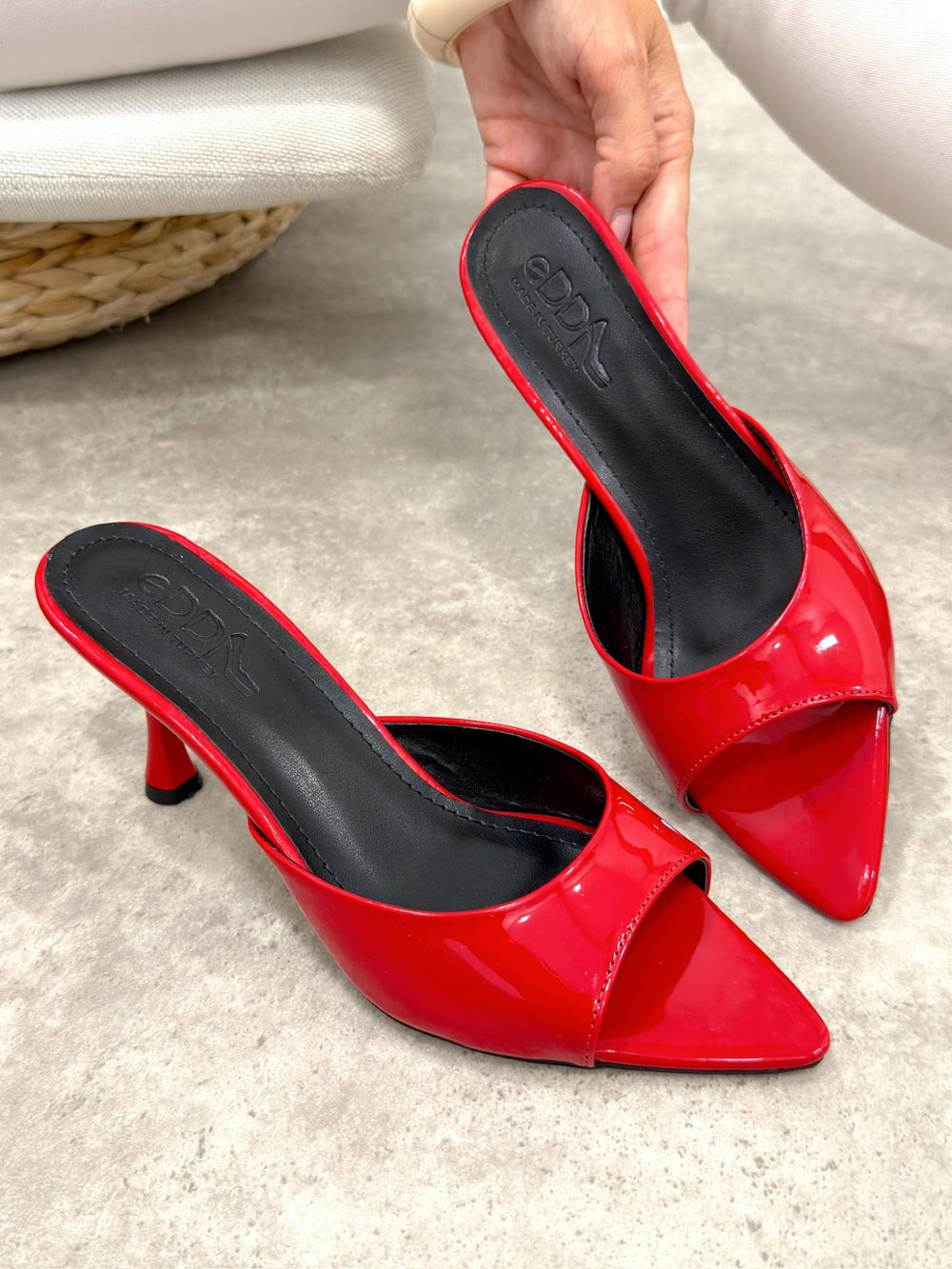 Damen Pantoffeln und Pantoletten G502 - ROT