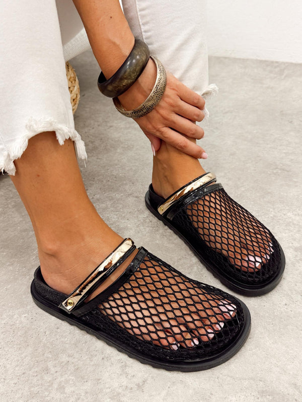 Women Slippers and Mules G519 - BLACK