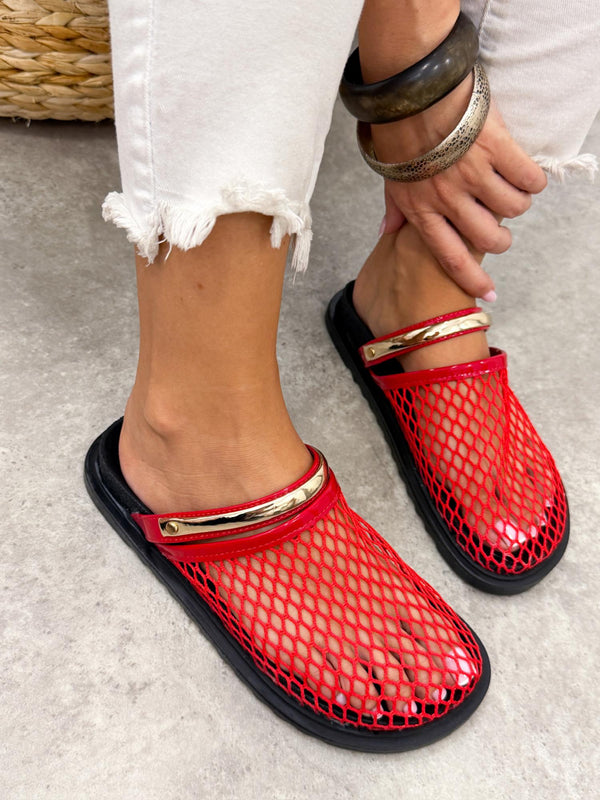 Women Slippers and Mules G519 - RED