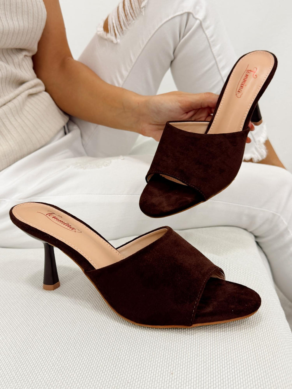 Damen Pantoffeln und Pantoletten G332 - BRAUN