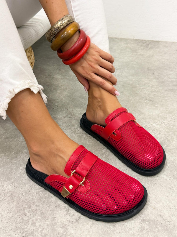 Women Slippers and Mules G496 - RED